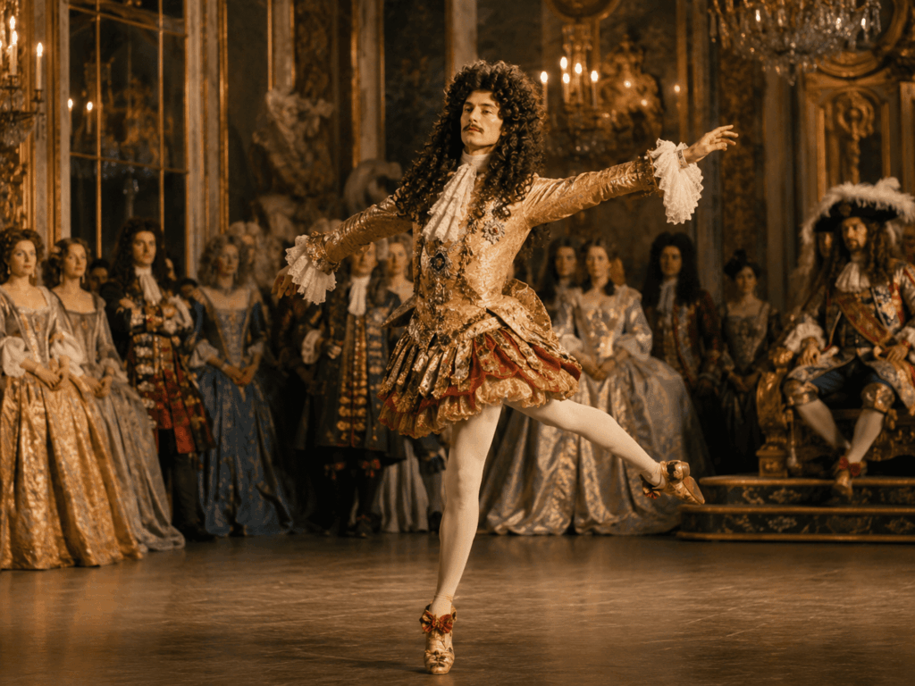 King Louis XIV influencing the development of ballet in France
